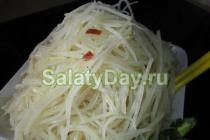 Салат из сырой картошки Жареная картошка с уксусом